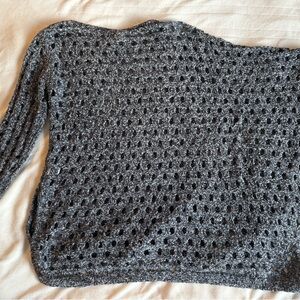 Elegant Gray Asymmetrical Women's Sweater